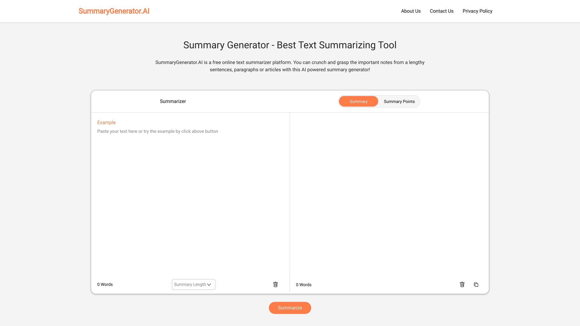 summarygenerator.ai网页截图,summarygenerator.ai网页快照