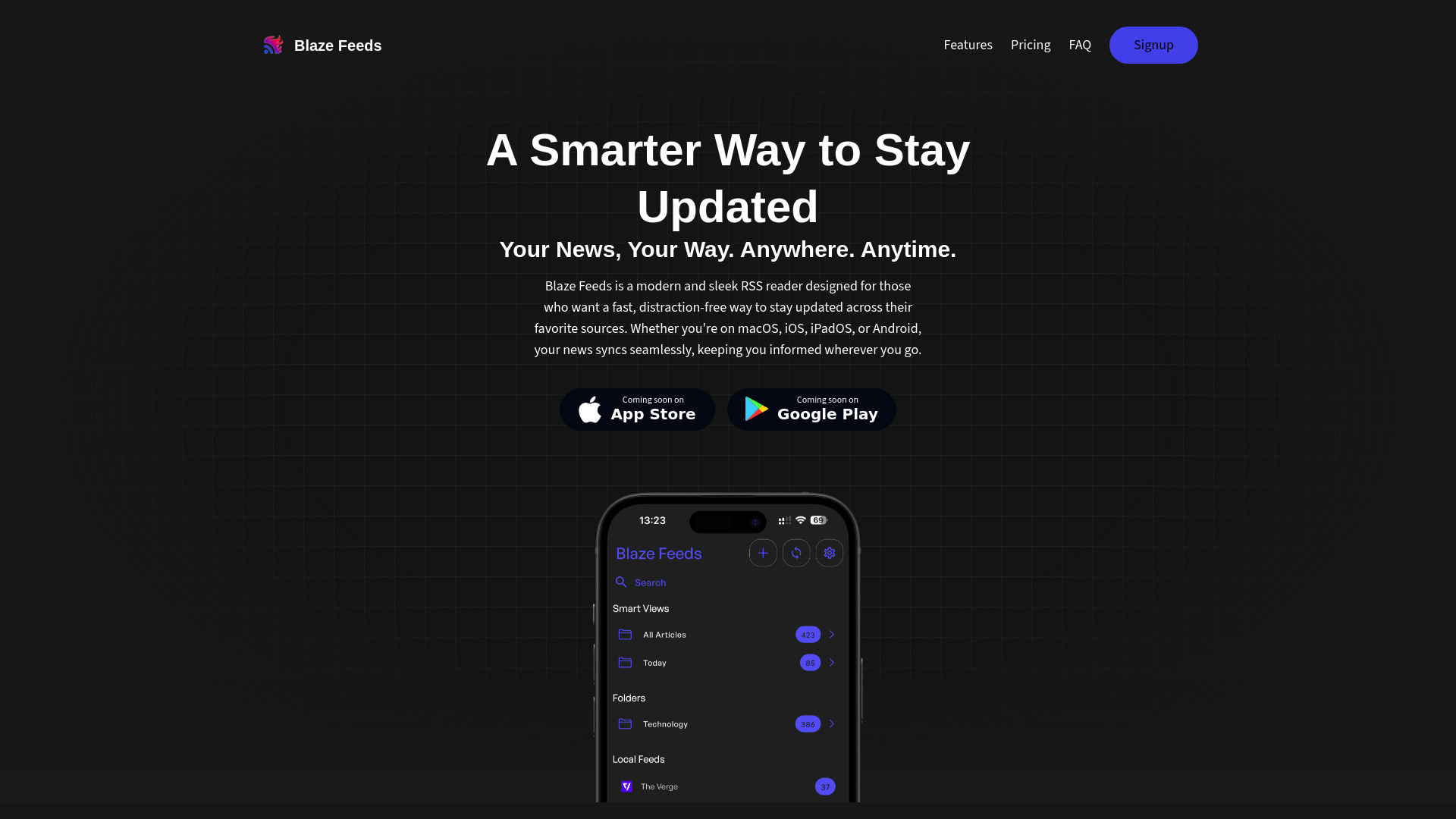 Blaze Feeds网页截图,Blaze Feeds网页快照
