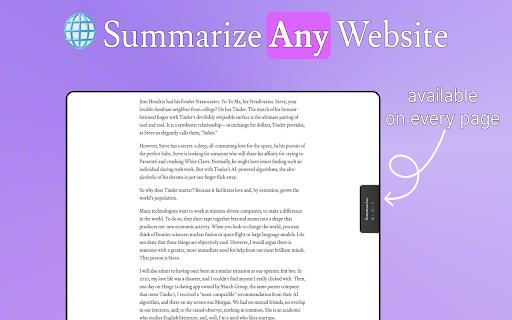 Summate – Summarize Any Website网页截图,Summate – Summarize Any Website网页快照