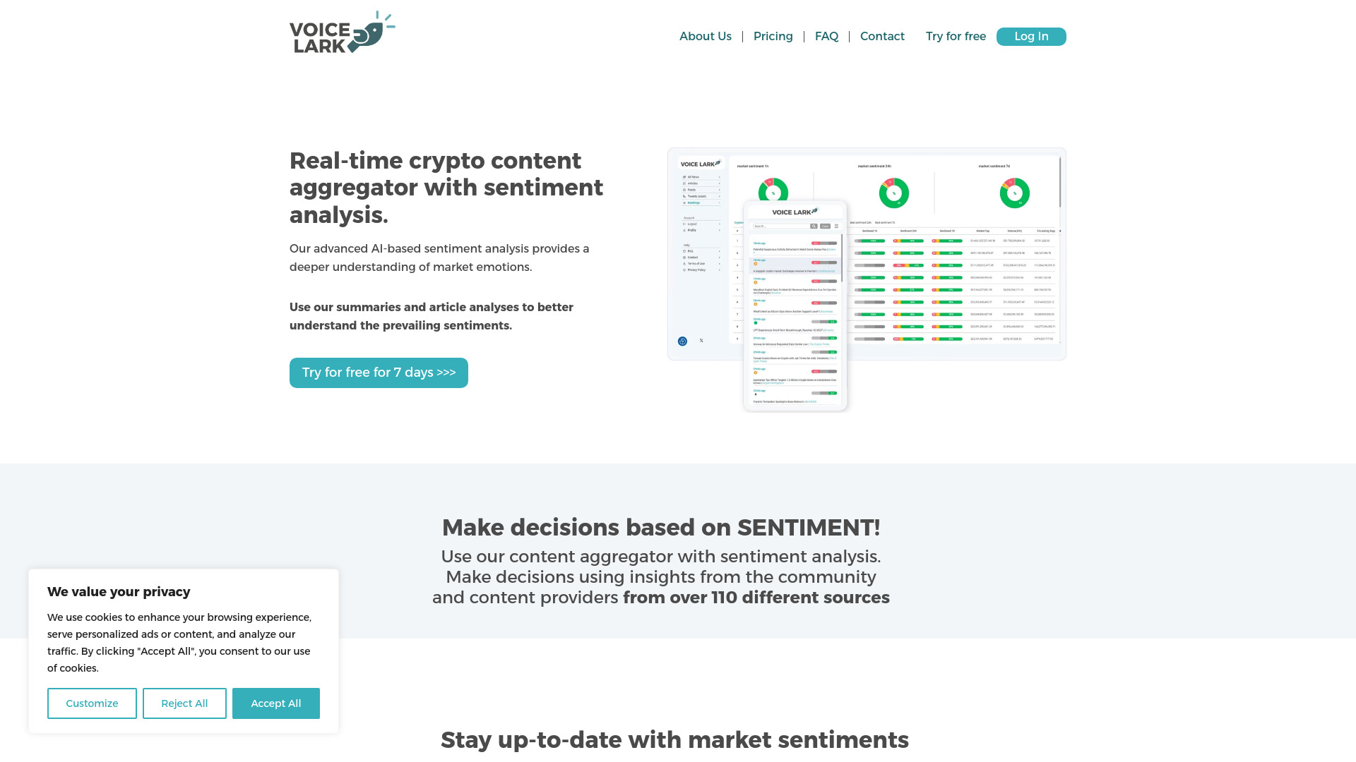 VoiceLark | Crypto news aggregator网页截图,VoiceLark | Crypto news aggregator网页快照