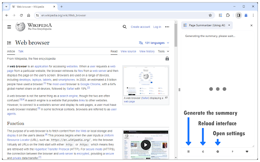 Page Summarizer (Using AI)网页截图,Page Summarizer (Using AI)网页快照
