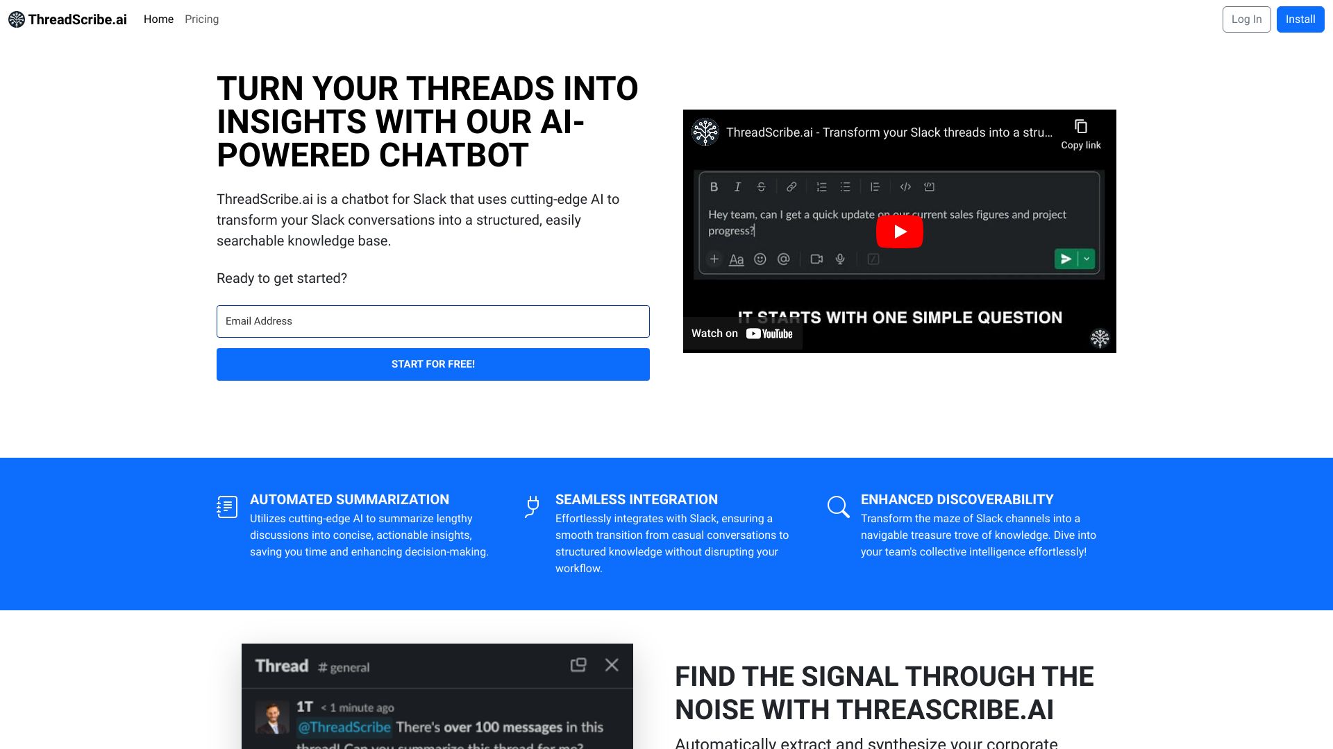 ThreadScribe.ai网页截图,ThreadScribe.ai网页快照