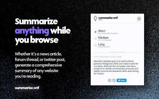 Summarize.wtf – AI Copilot网页截图,Summarize.wtf – AI Copilot网页快照