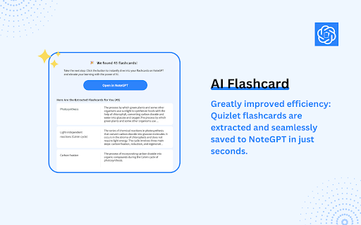 NoteGPT: AI Flashcard for Quizlet and Cram网页截图,NoteGPT: AI Flashcard for Quizlet and Cram网页快照