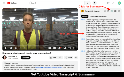 Youtube Summary With ChatGPT网页截图,Youtube Summary With ChatGPT网页快照