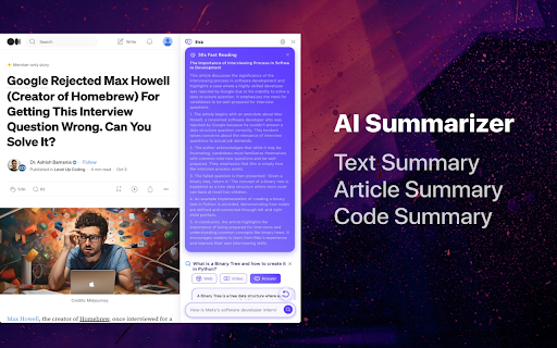 Eva AI Web Reading Assitant网页截图,Eva AI Web Reading Assitant网页快照