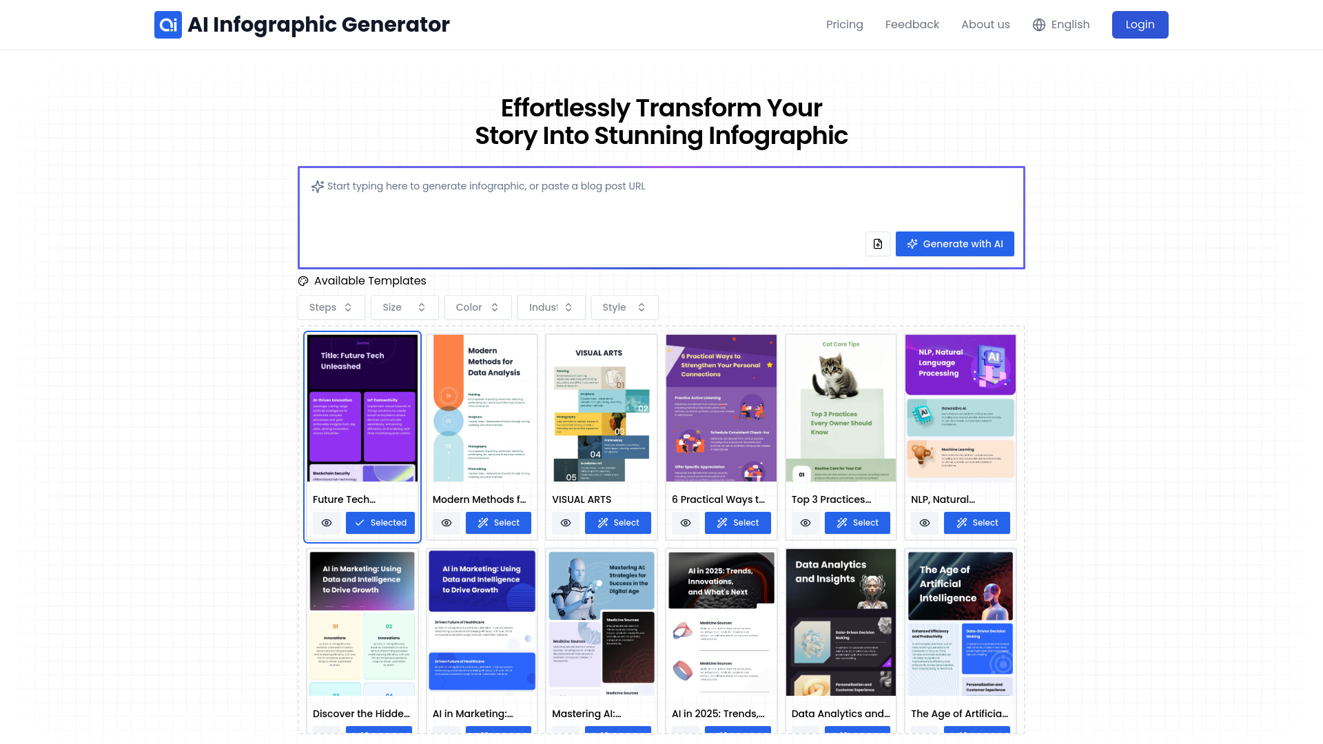 AI Infographic Generator网页截图,AI Infographic Generator网页快照