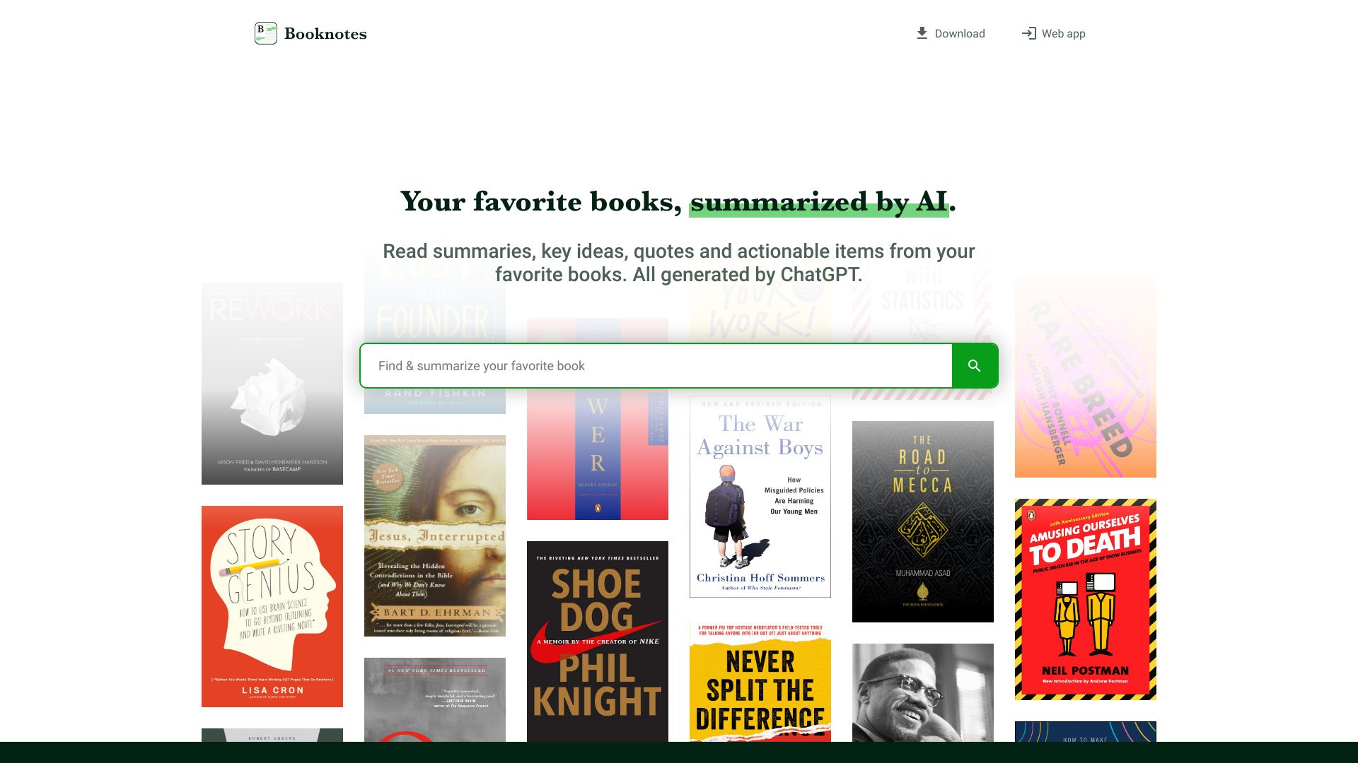 Booknotes网页截图,Booknotes网页快照