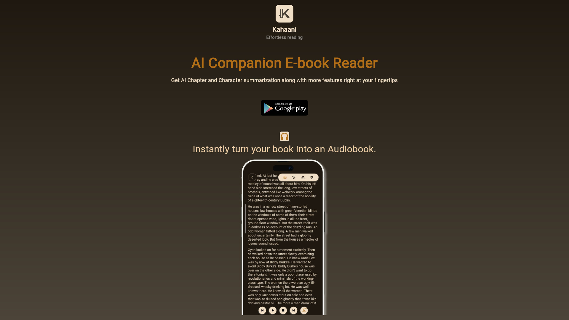 Kahaani – AI Powered Book reader网页截图,Kahaani – AI Powered Book reader网页快照