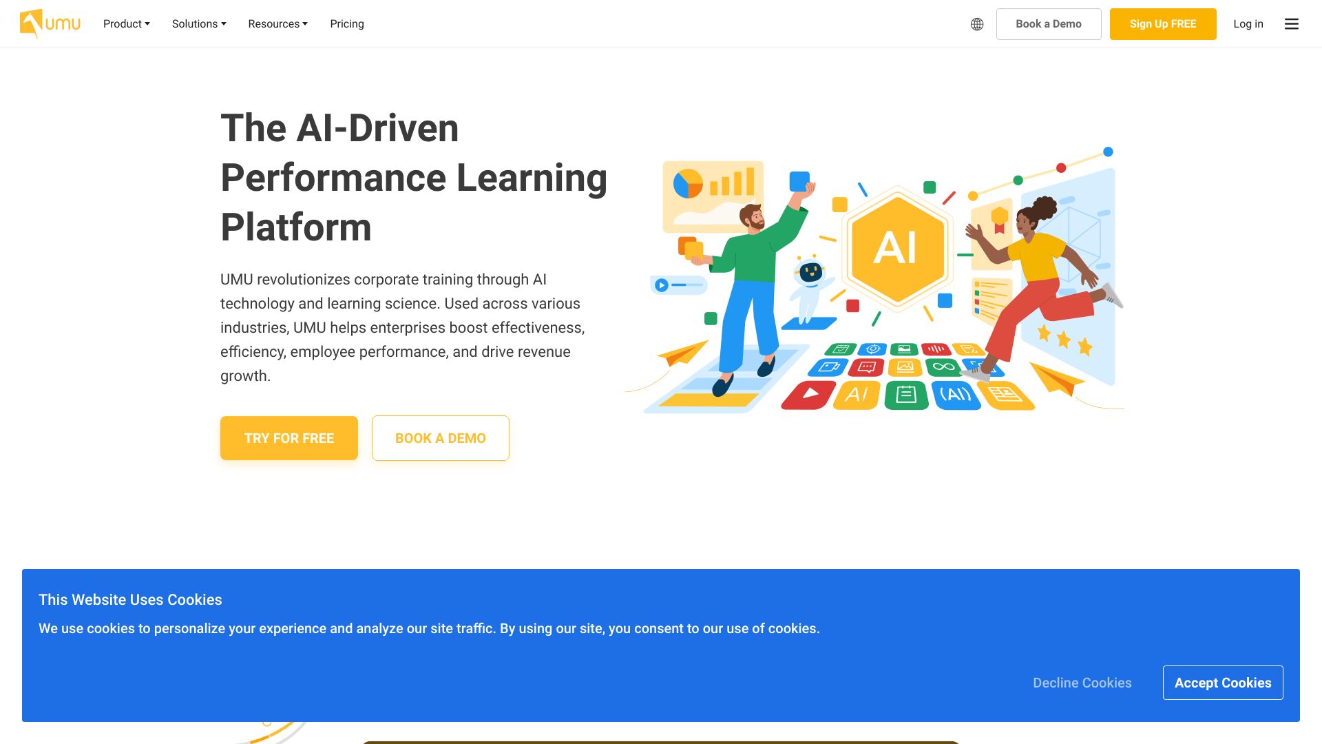 UMU AI Audio Slides网页截图,UMU AI Audio Slides网页快照