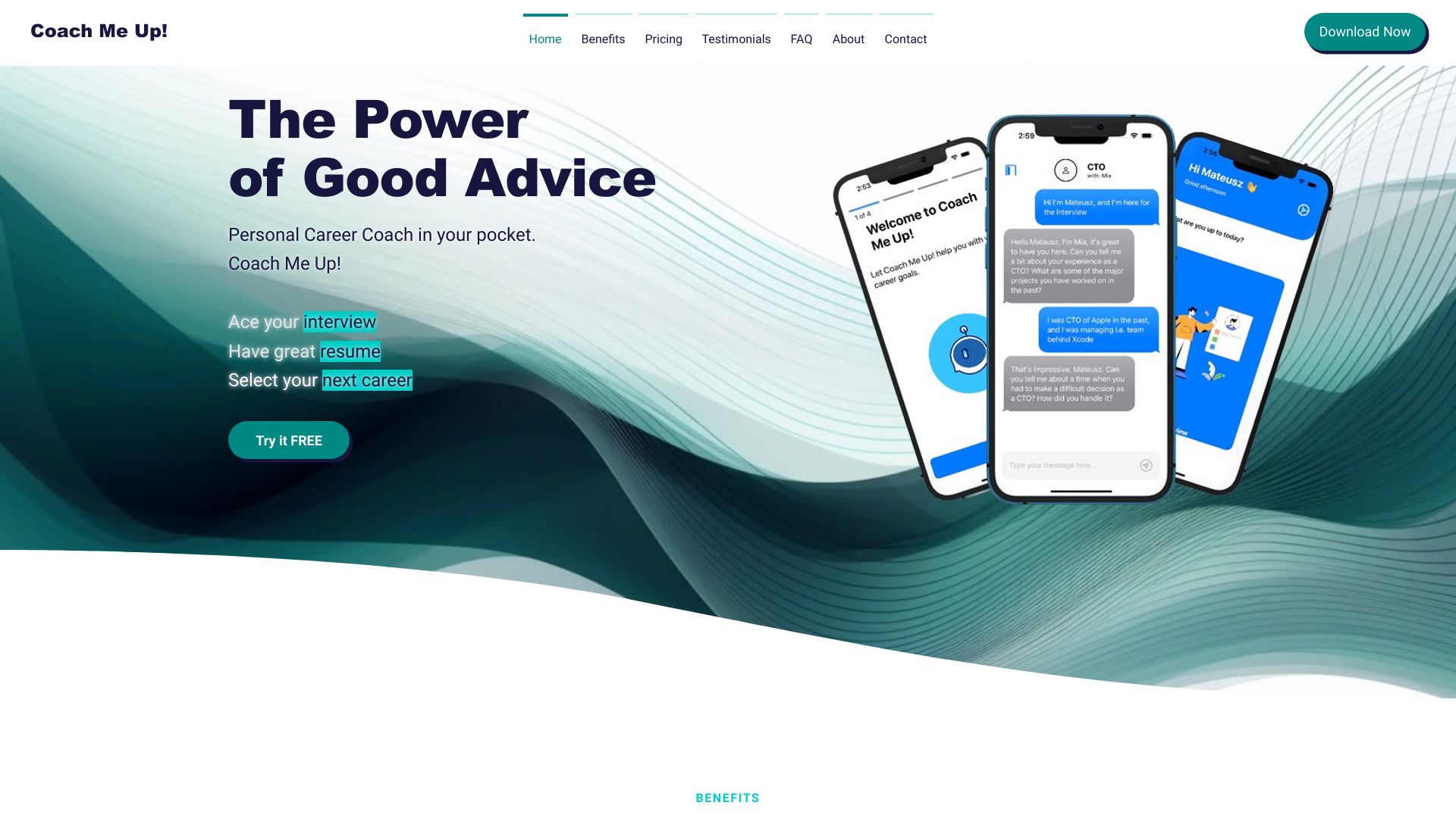 Coach Me Up!网页截图,Coach Me Up!网页快照