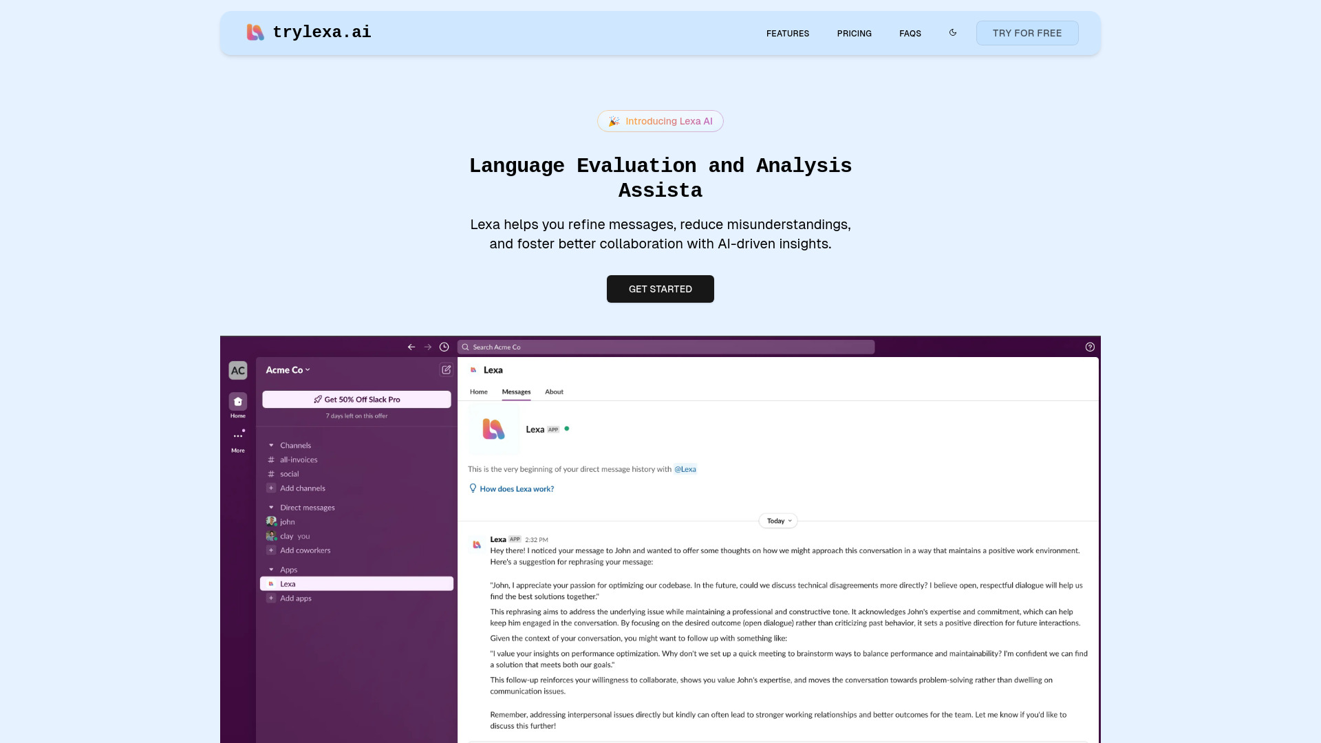 LexaAI网页截图,LexaAI网页快照