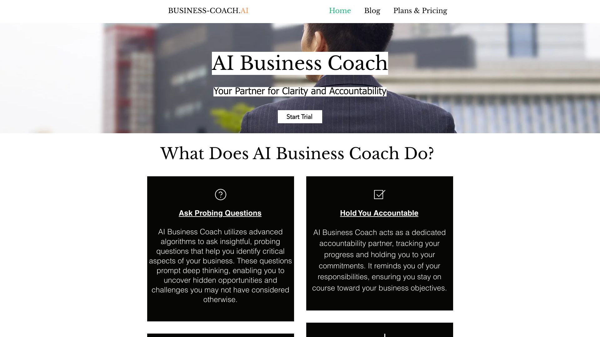 AI Business Coach网页截图,AI Business Coach网页快照