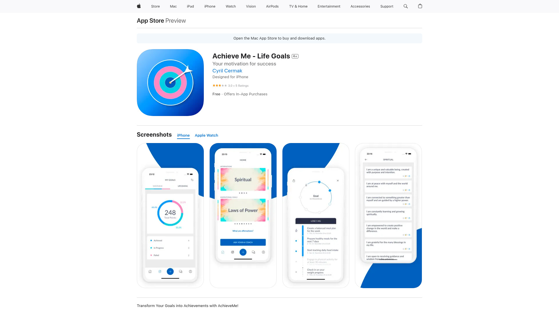 Achieve Me – Life Goals & Mindset网页截图,Achieve Me – Life Goals & Mindset网页快照