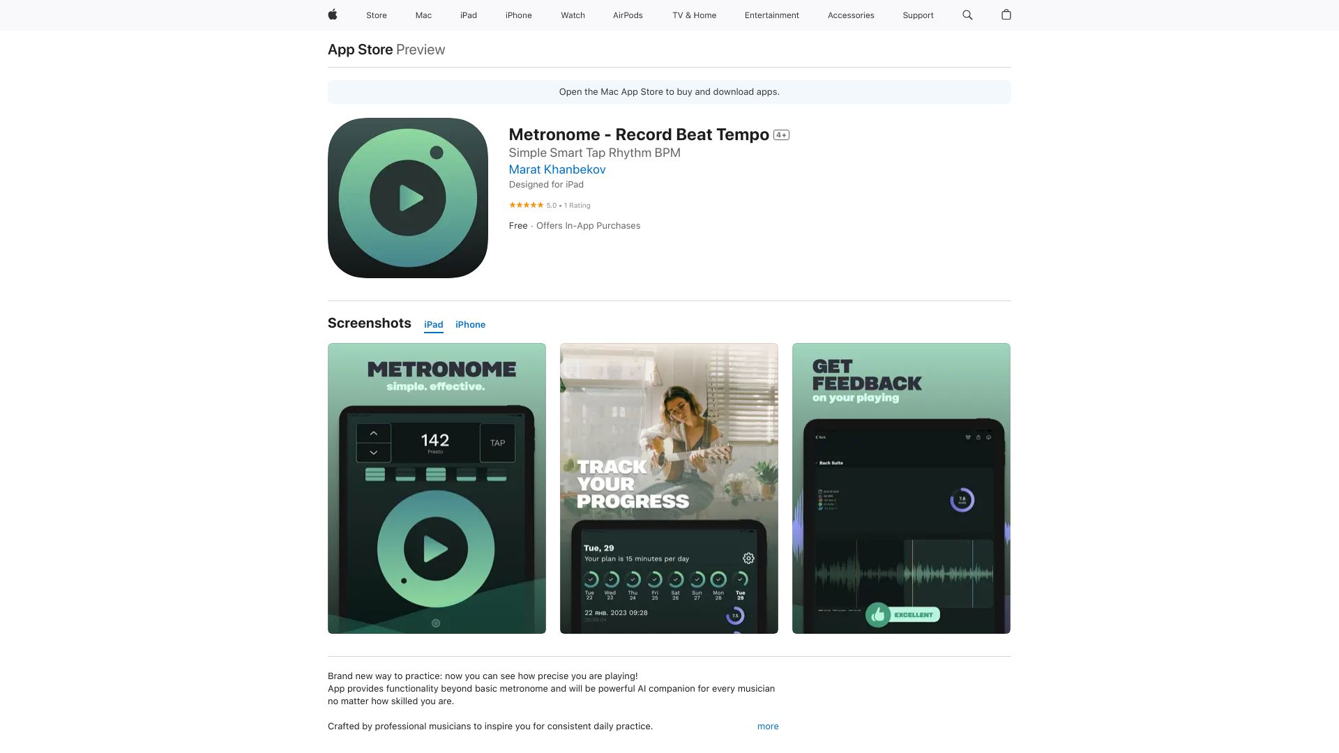 Metronome: Record Beat Tempo网页截图,Metronome: Record Beat Tempo网页快照