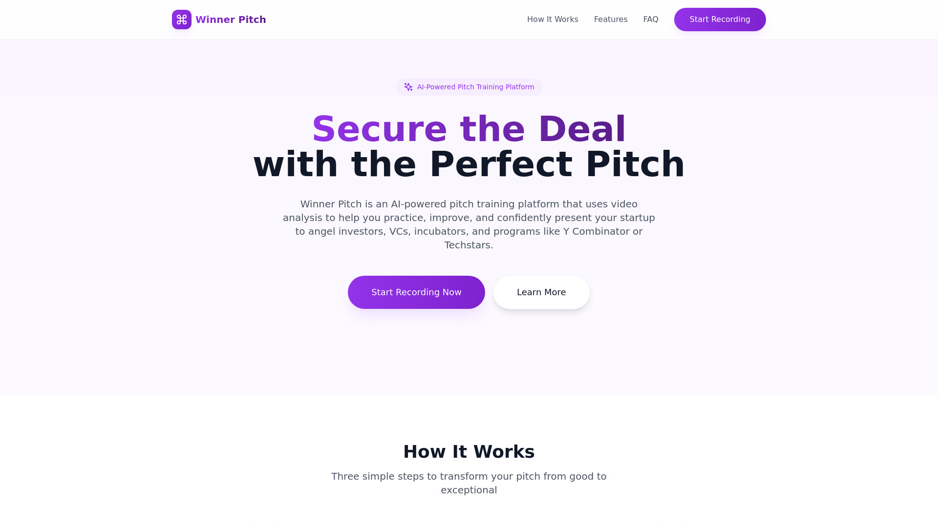 Winner Pitch网页截图,Winner Pitch网页快照