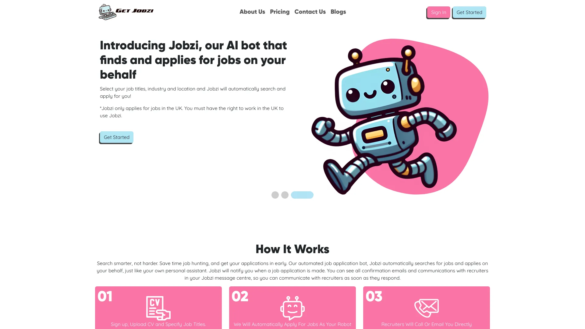 Jobzi Your AI-powered Job Search Wingman网页截图,Jobzi Your AI-powered Job Search Wingman网页快照