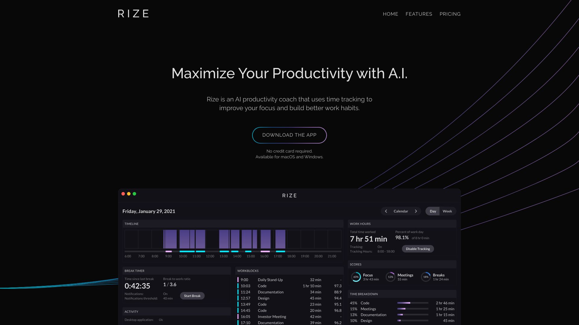 Rize网页截图,Rize网页快照