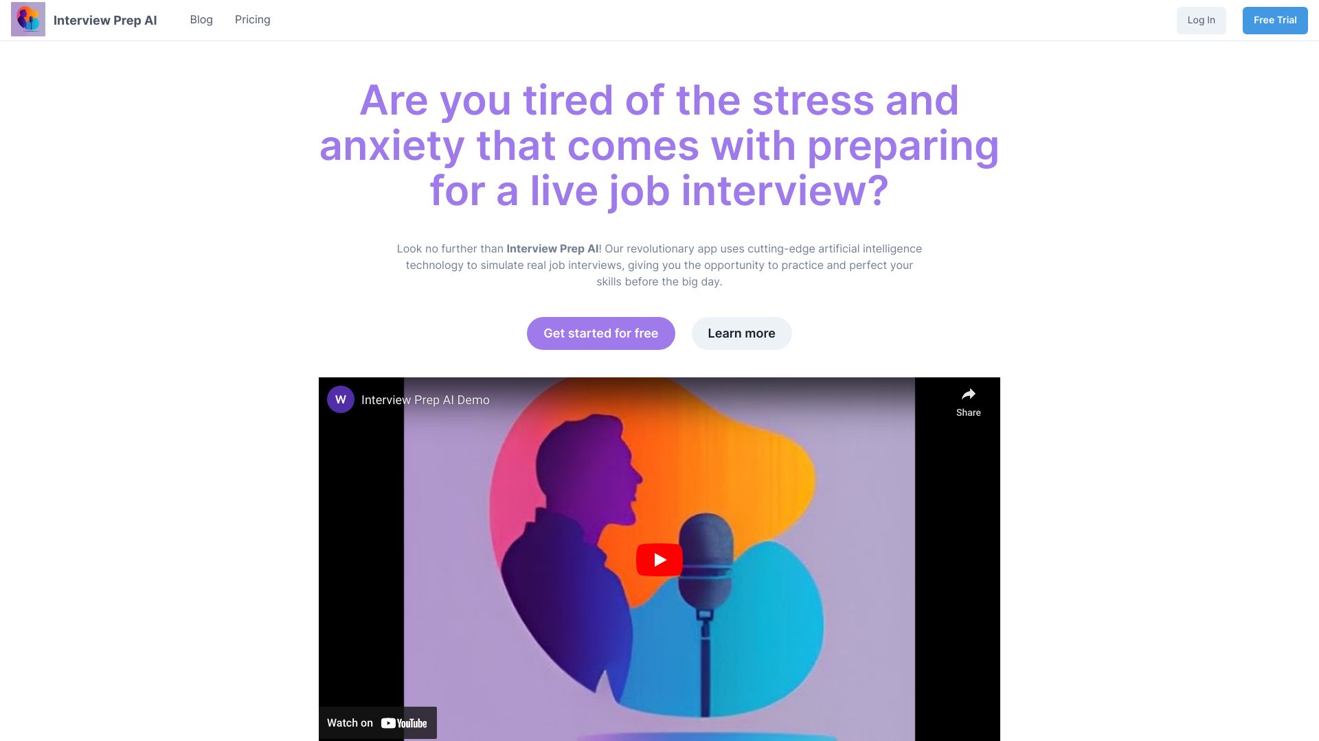 Interview Prep AI网页截图,Interview Prep AI网页快照