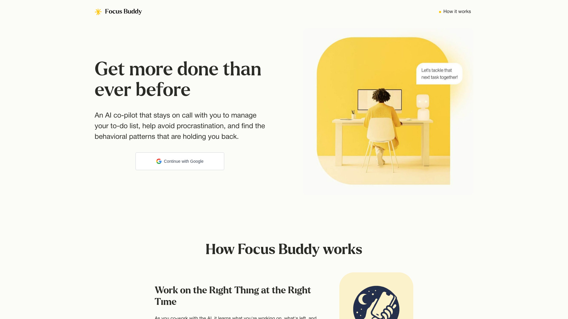 Focus Buddy (YC S24)网页截图,Focus Buddy (YC S24)网页快照
