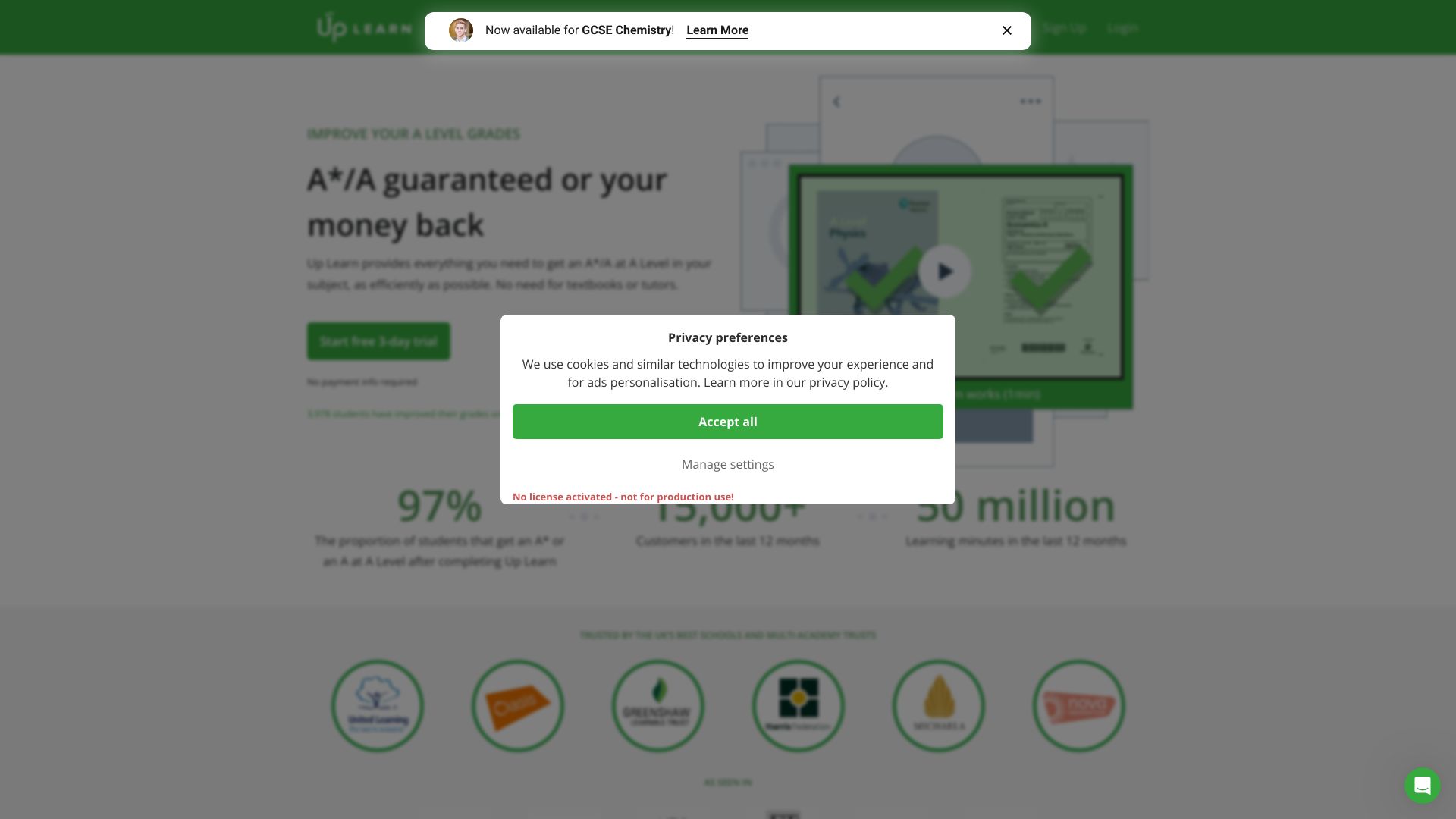 Up Learn网页截图,Up Learn网页快照
