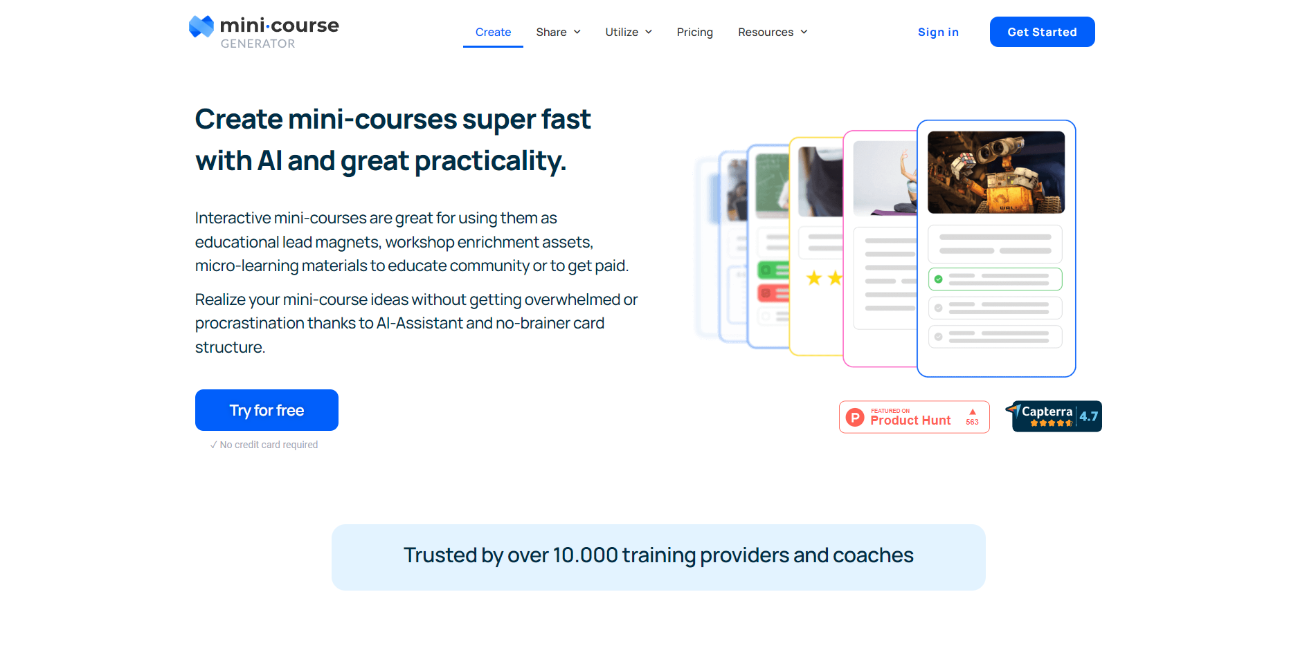 Mini Course Generator网页截图,Mini Course Generator网页快照