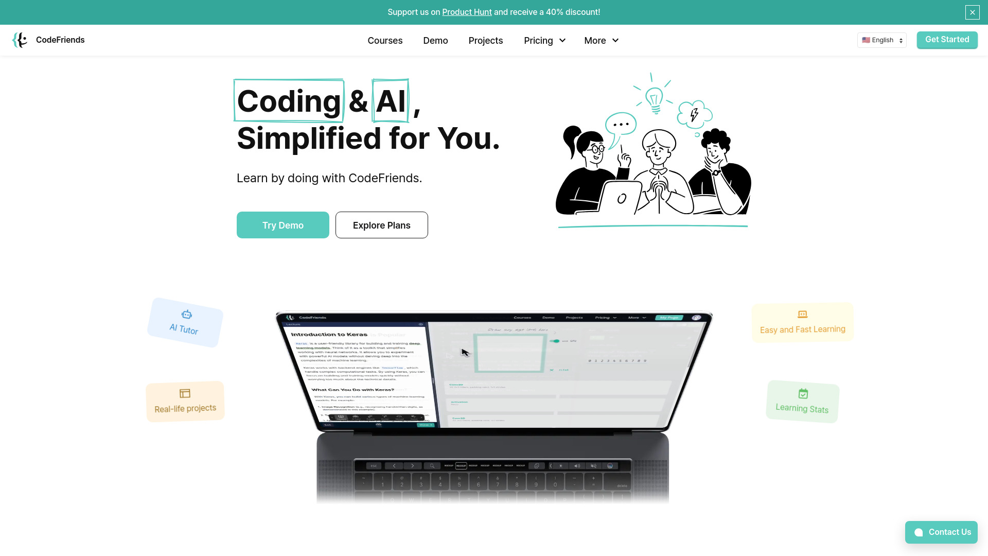 CodeFriends | Learning Platform网页截图,CodeFriends | Learning Platform网页快照