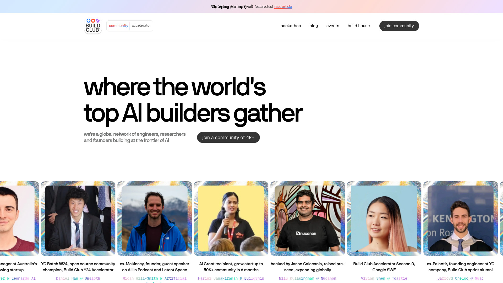 Build Club网页截图,Build Club网页快照