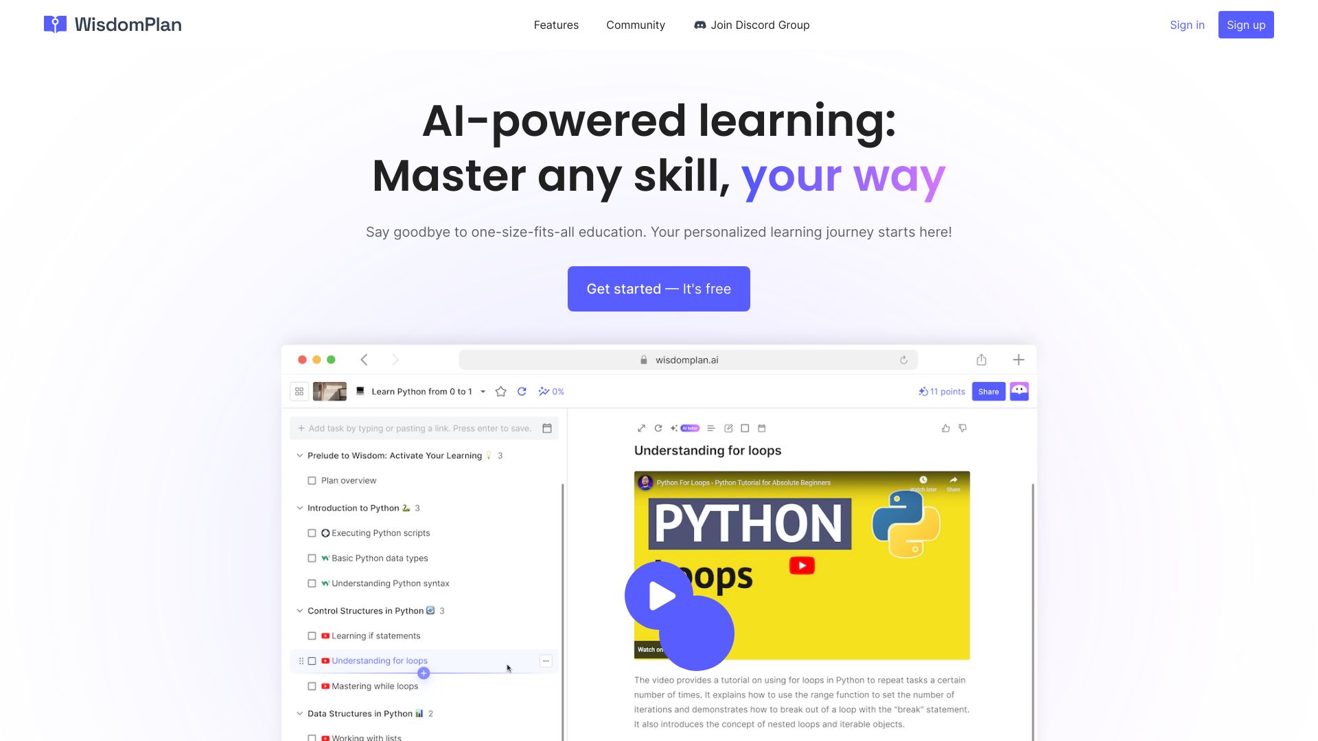 WisdomPlan网页截图,WisdomPlan网页快照