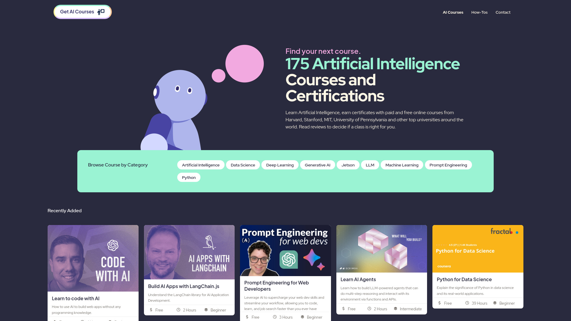 Get AI Courses网页截图,Get AI Courses网页快照