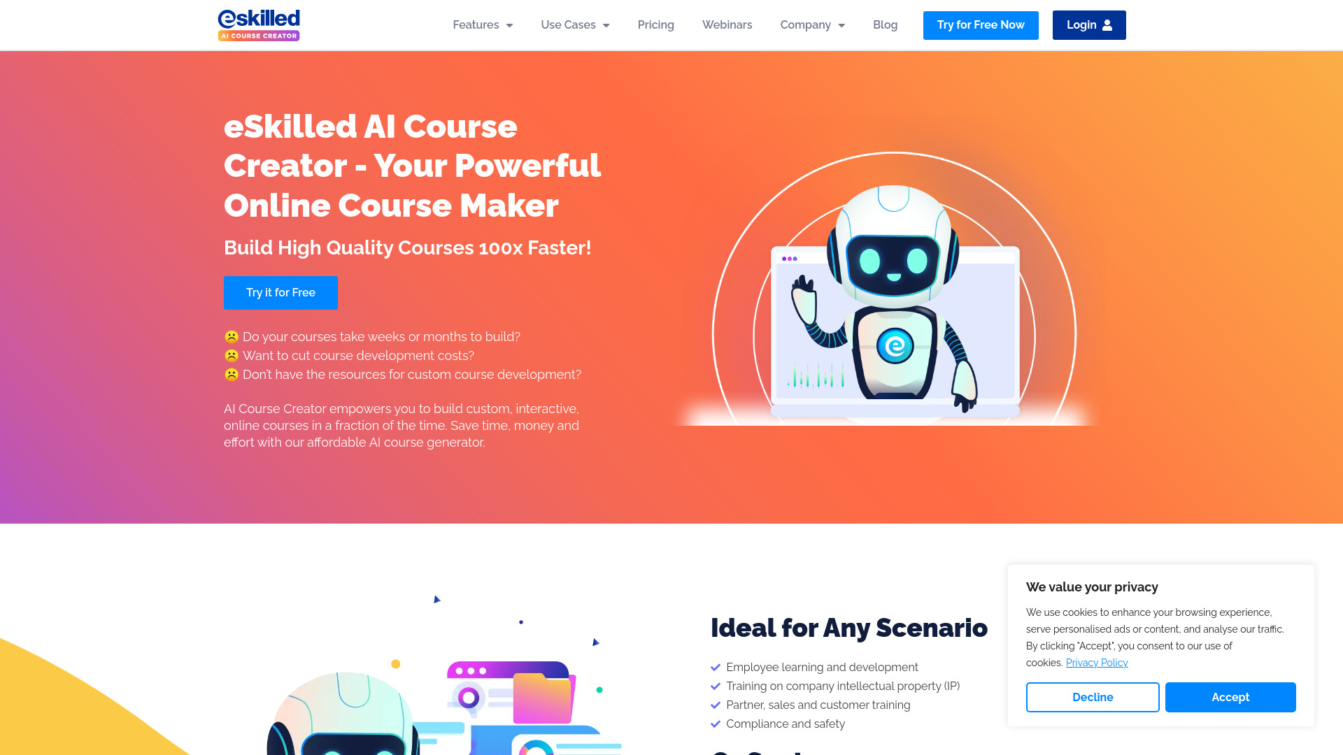 eSkilled AI Course Creator网页截图,eSkilled AI Course Creator网页快照