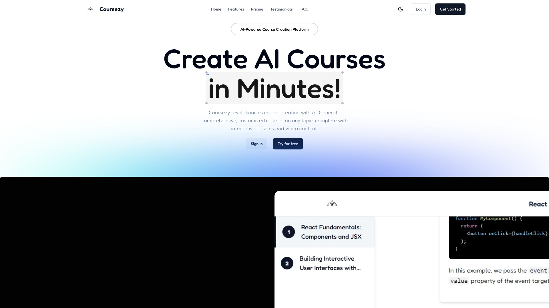 Coursezy网页截图,Coursezy网页快照