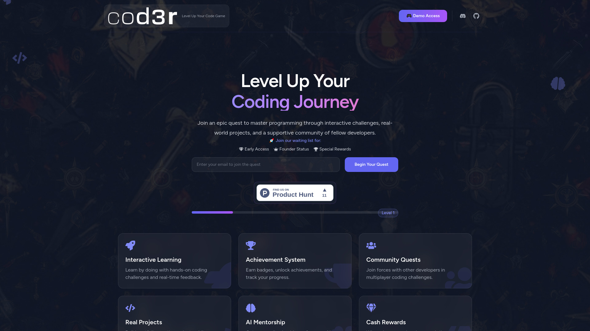 Cod3r网页截图,Cod3r网页快照