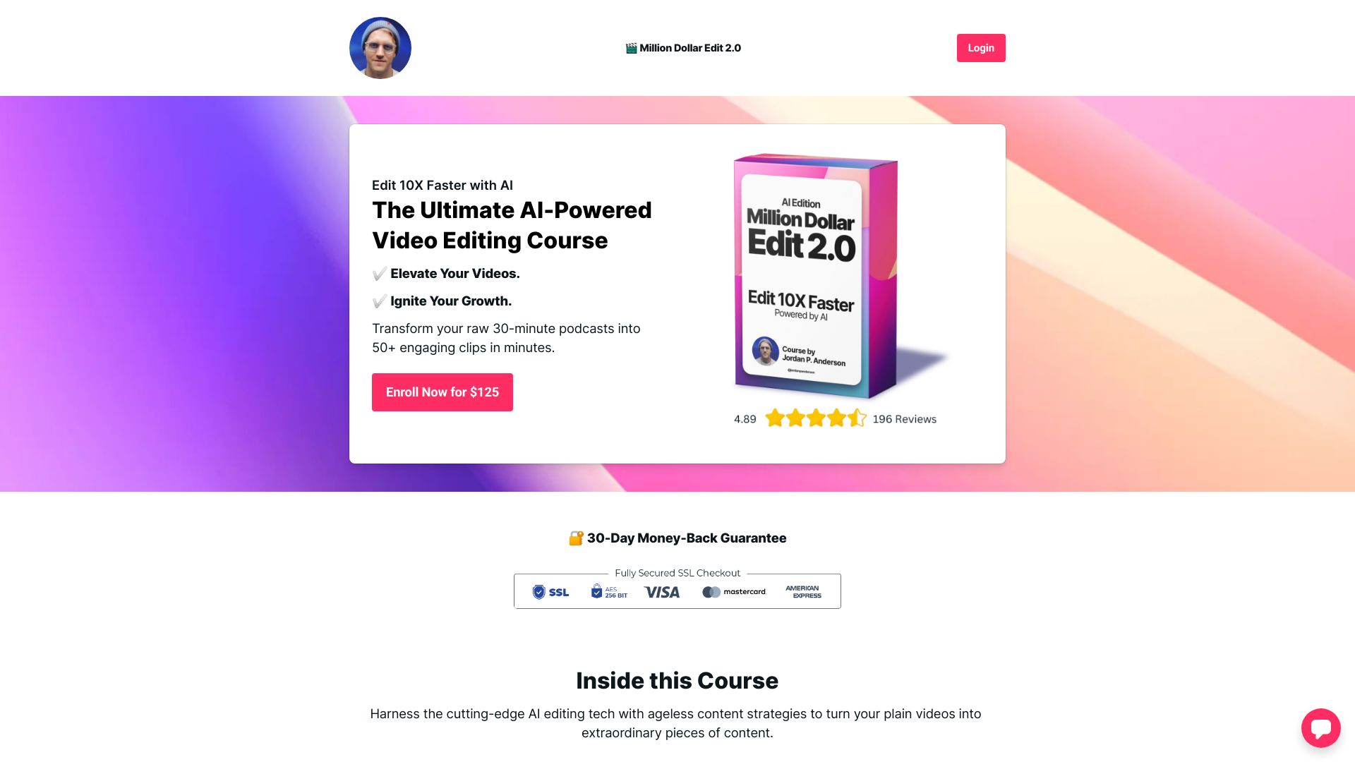 Million Dollar Edit: AI Video Editing网页截图,Million Dollar Edit: AI Video Editing网页快照