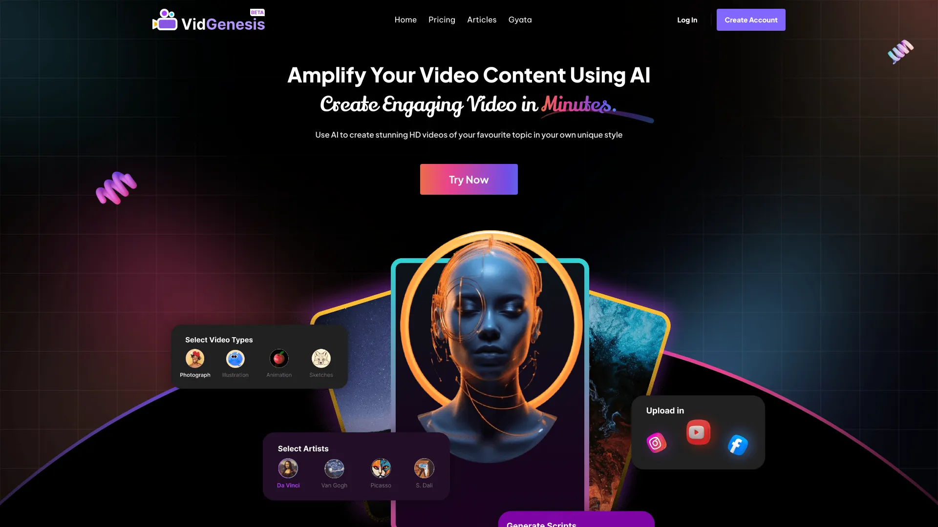 VidGenesis网页截图,VidGenesis网页快照