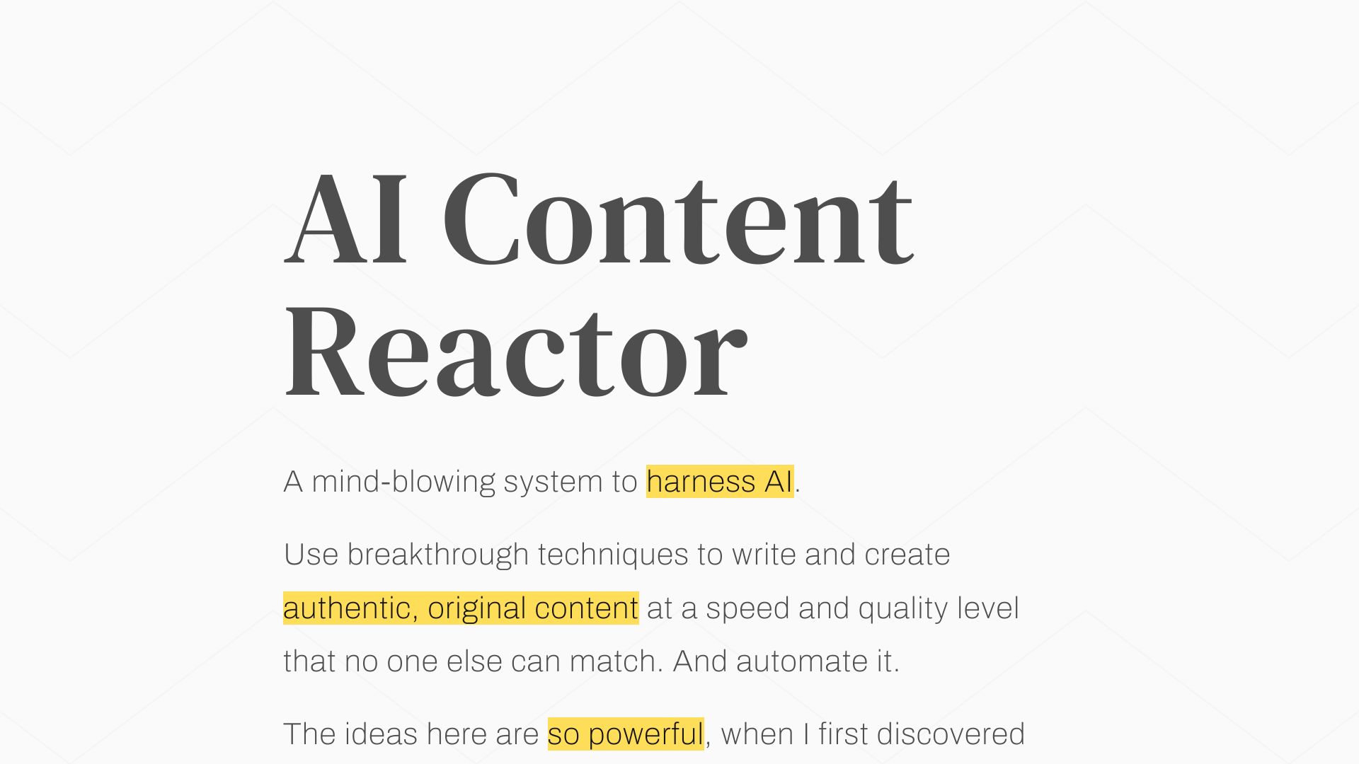 AI Content Reactor网页截图,AI Content Reactor网页快照