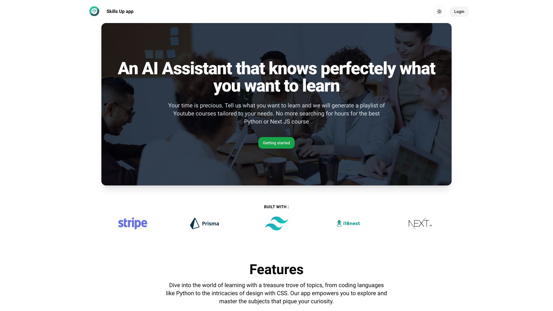 Skills Up : Your AI learning buddy网页截图,Skills Up : Your AI learning buddy网页快照