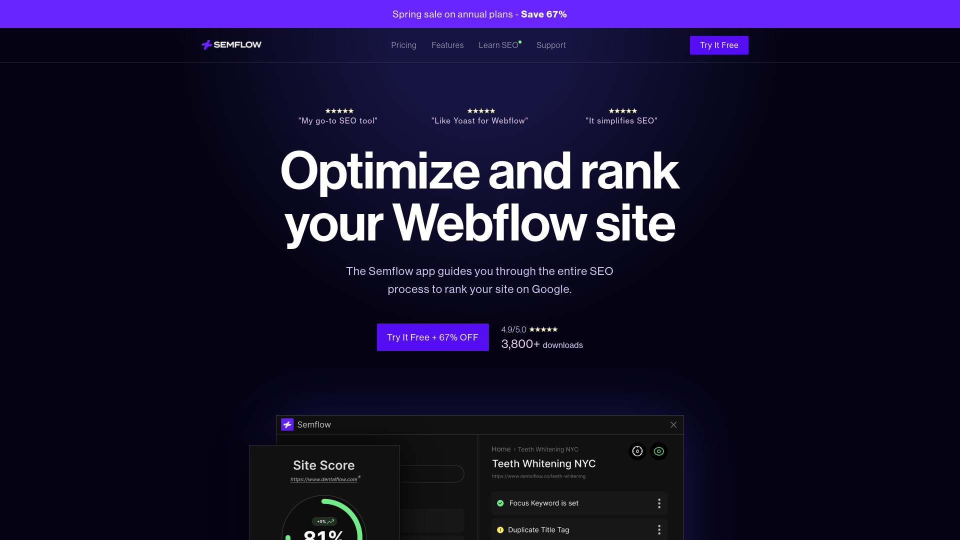 Semflow网页截图,Semflow网页快照