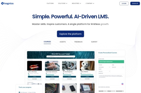 Kognics LMS网页截图,Kognics LMS网页快照