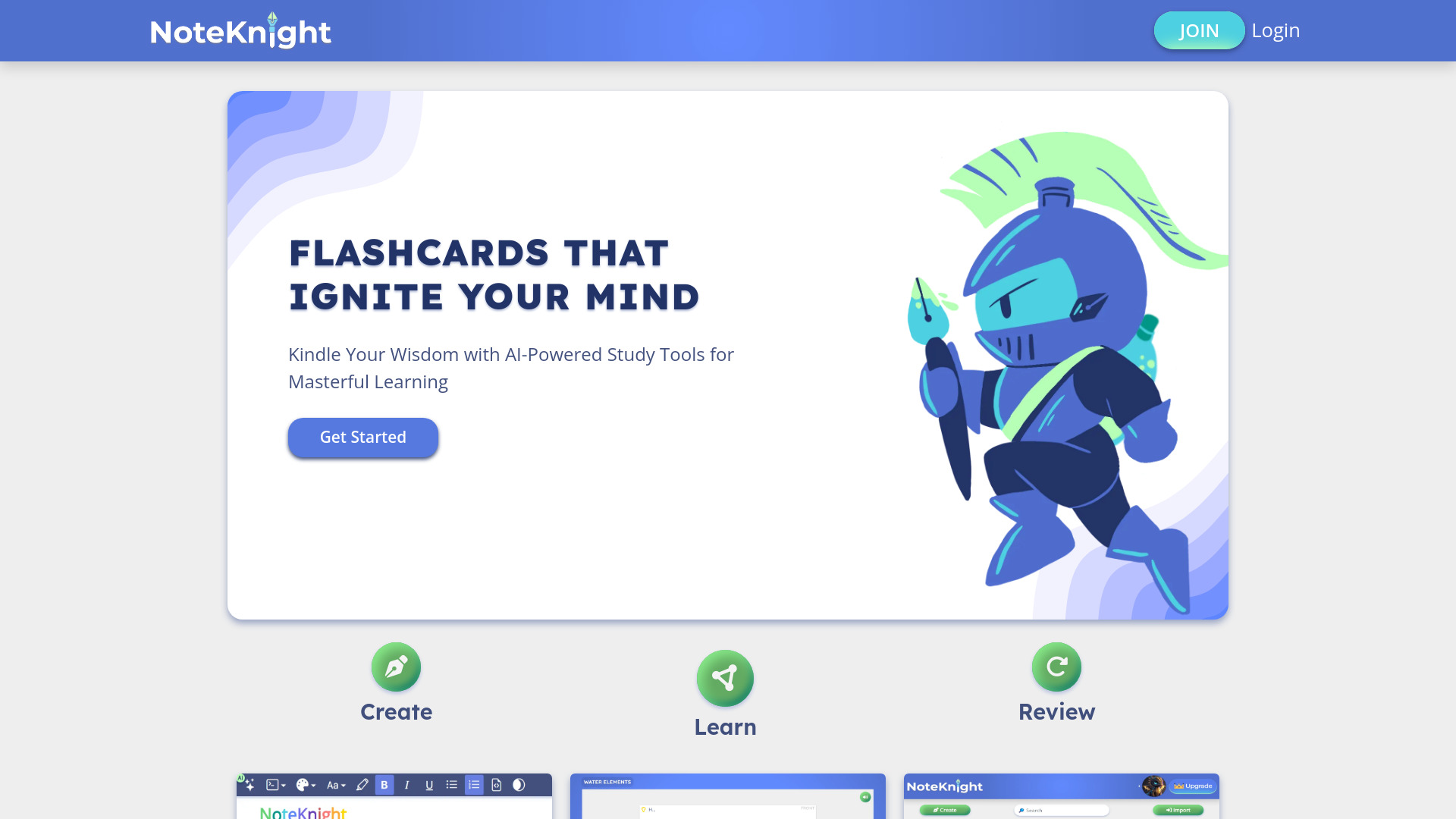 NoteKnight网页截图,NoteKnight网页快照