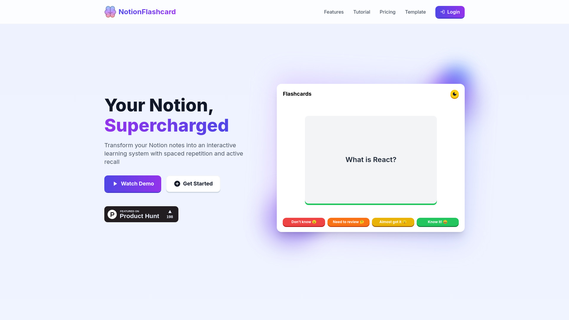 NotionFlashcard网页截图,NotionFlashcard网页快照