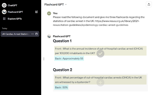 Flashcard GPT Chrome Extension网页截图,Flashcard GPT Chrome Extension网页快照