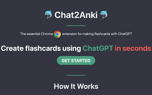 Chat2Anki网页截图,Chat2Anki网页快照