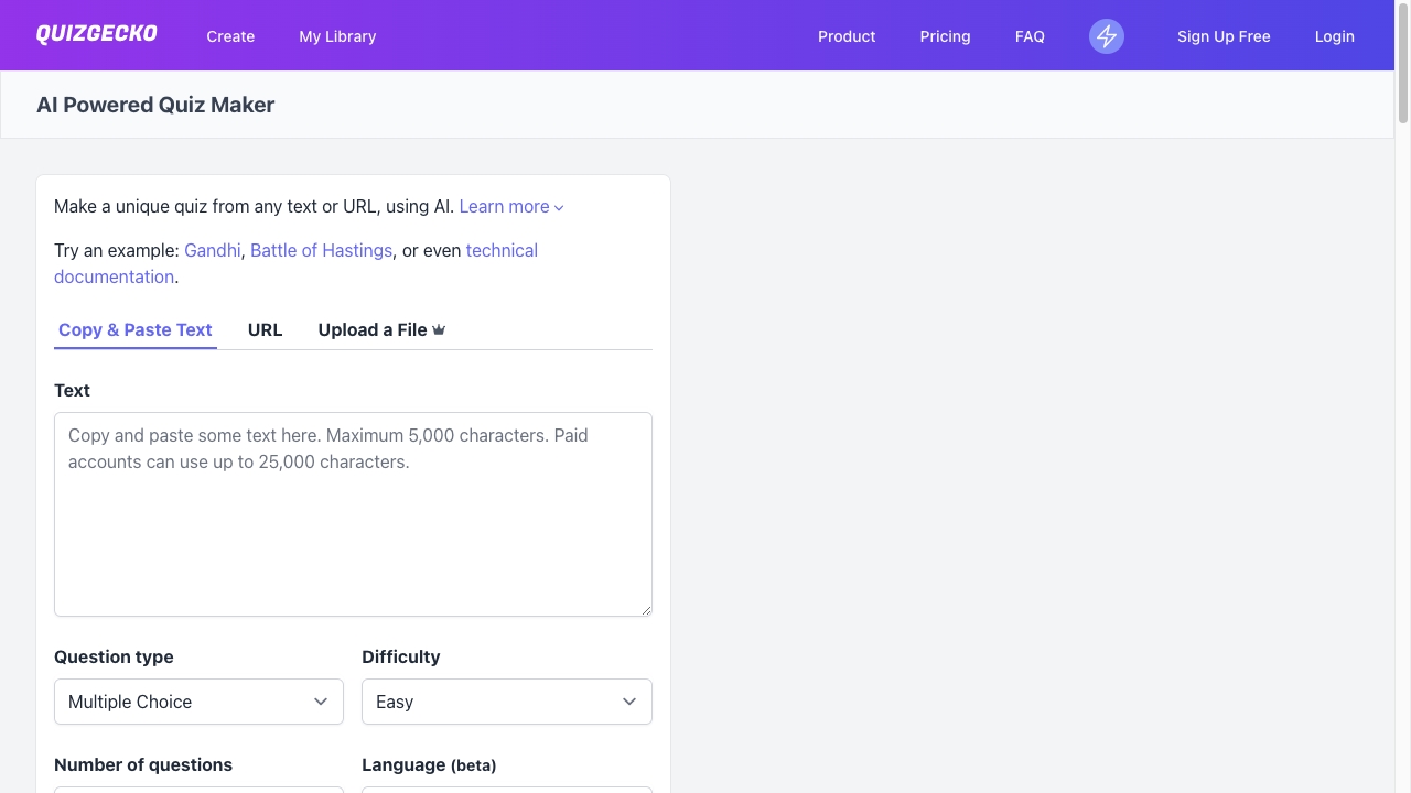 Quizgecko网页截图,Quizgecko网页快照