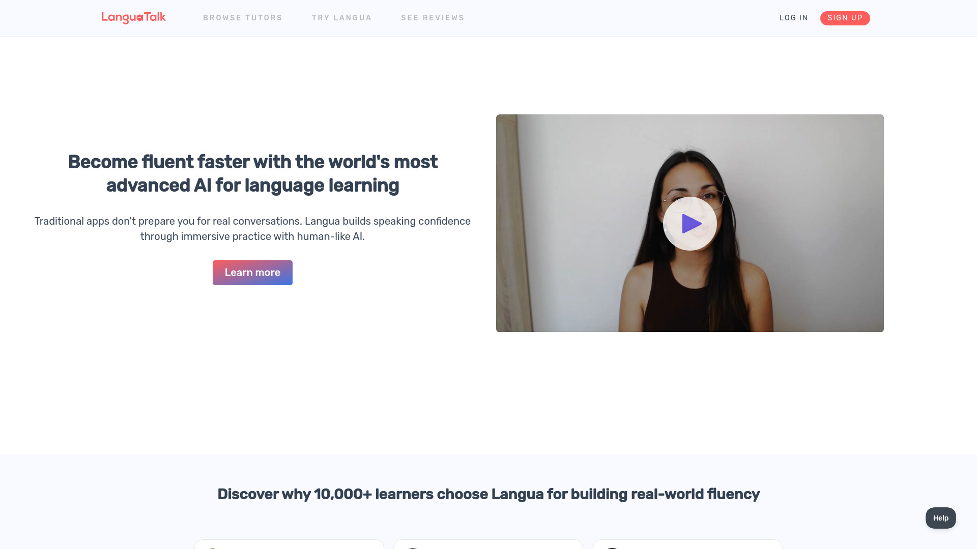 LanguaTalk网页截图,LanguaTalk网页快照