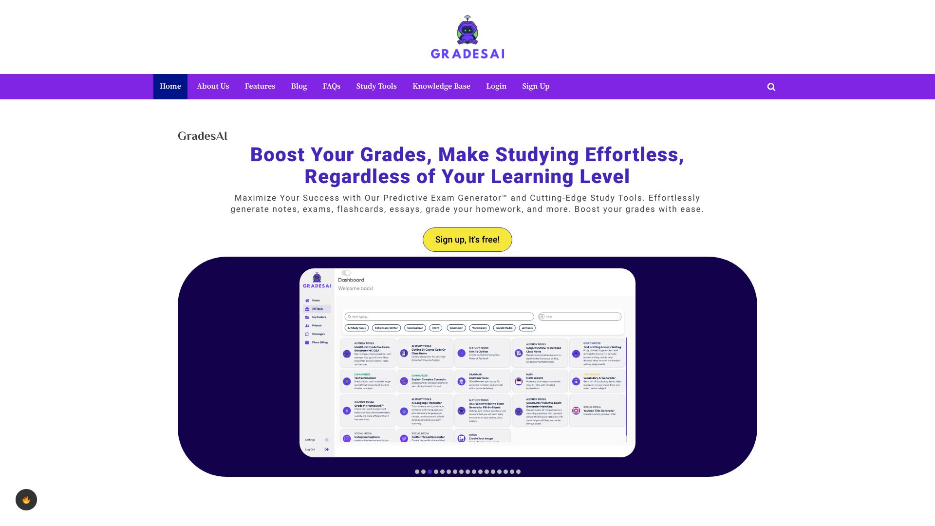GradesAI网页截图,GradesAI网页快照