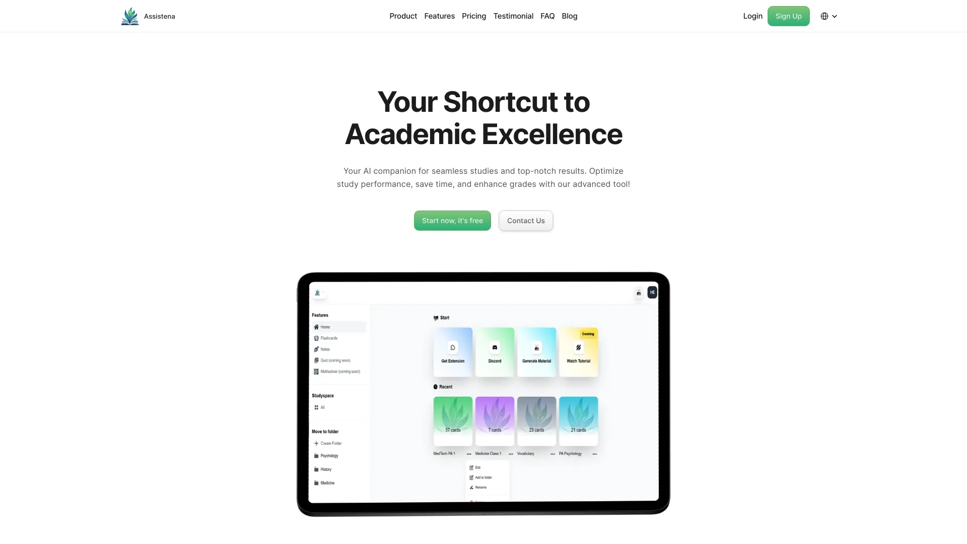 Assistena网页截图,Assistena网页快照