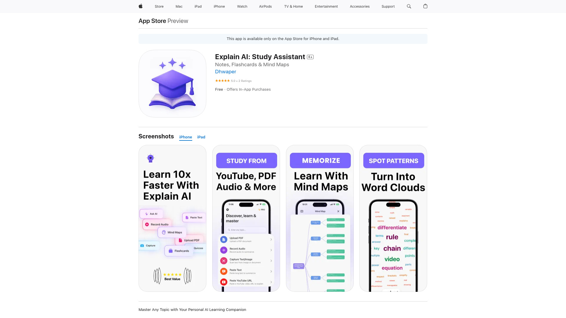 Explain AI: Notes & Study Help网页截图,Explain AI: Notes & Study Help网页快照