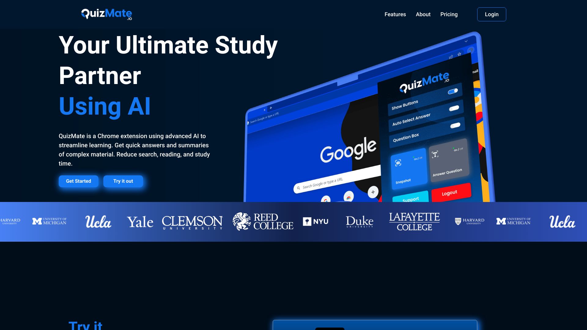 QuizMate网页截图,QuizMate网页快照