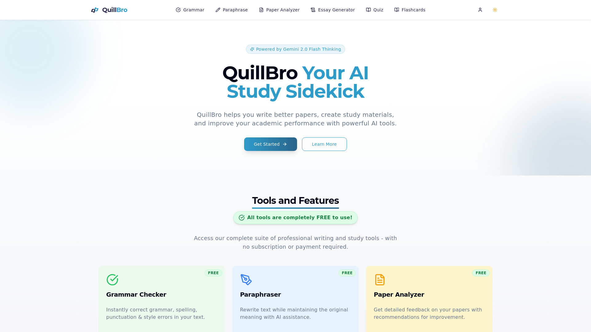 QuillBro网页截图,QuillBro网页快照